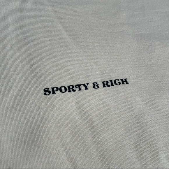 Sporty & Rich Cream Hoodie with Yellow Sun Design - Picture 3 of 6